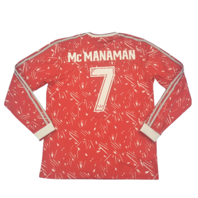 Camisa Liverpool Manga Longa 89/91 - Versão Retrô "Mc Manaman" Nº 7