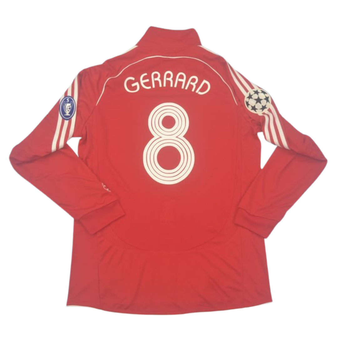 Camisa Liverpool Manga Longa 06/07 - Versão Retrô "Gerrard" Nº 8