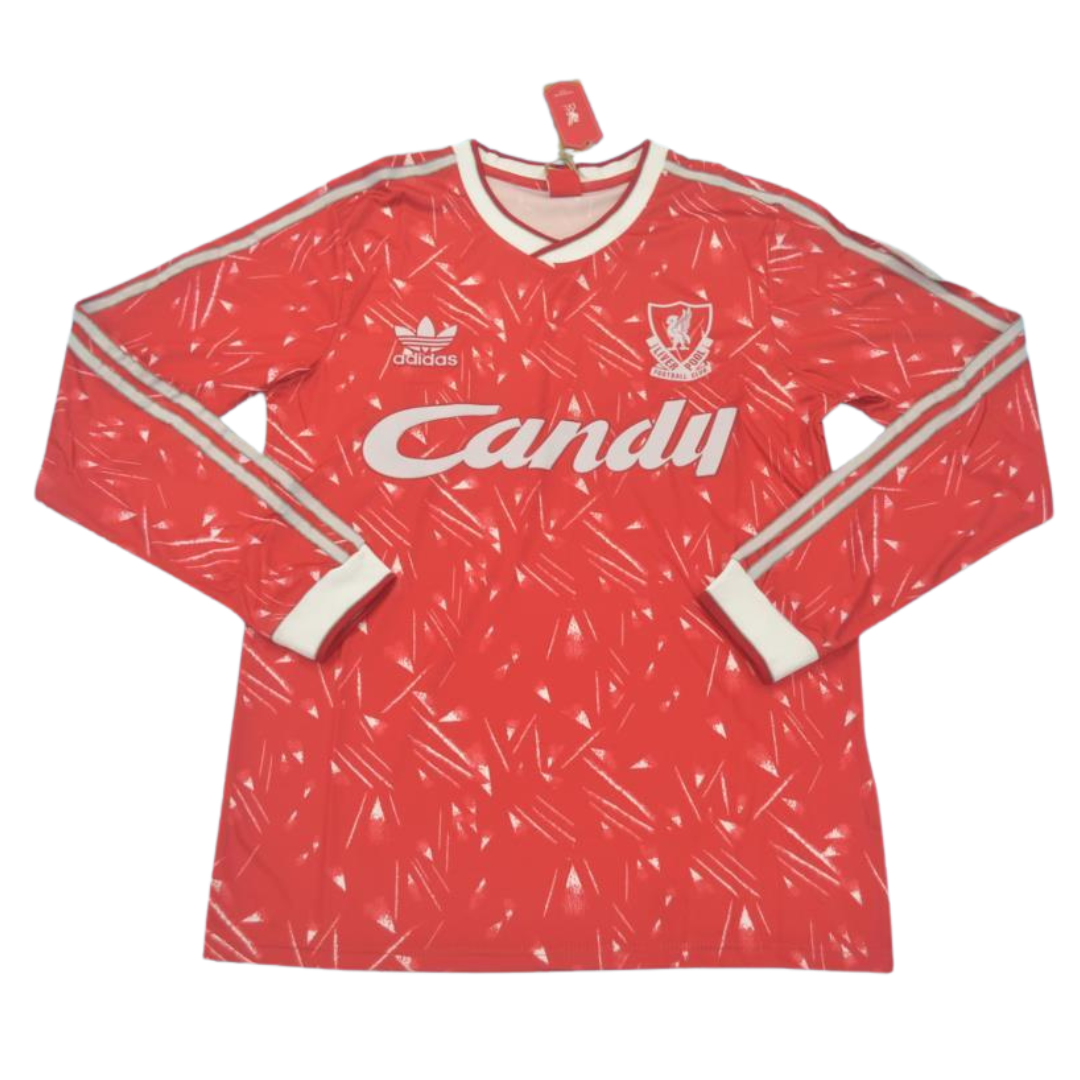 Camisa Liverpool Manga Longa Home 89/91 - Versão Retrô