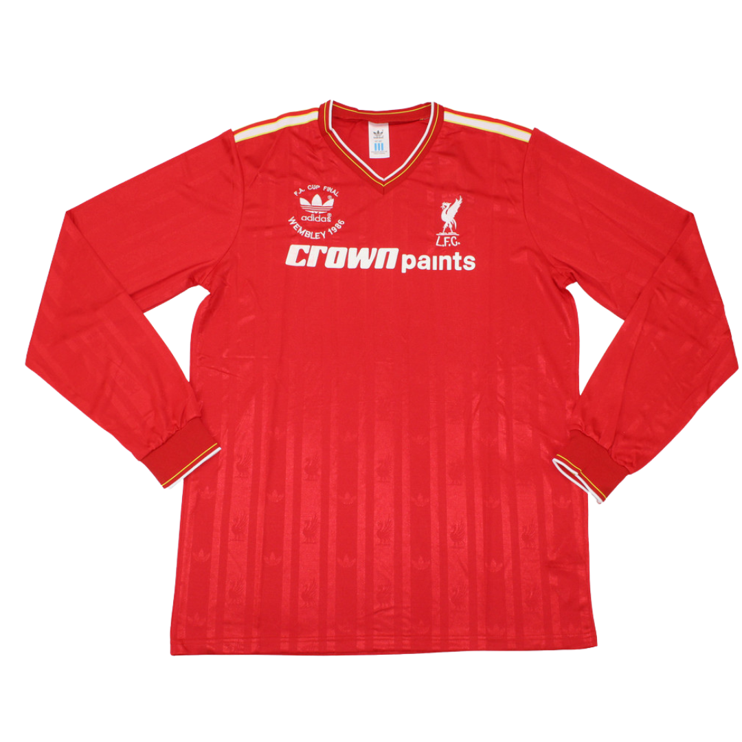 Camisa Liverpool Manga Longa Home 1986 - Versão Retrô