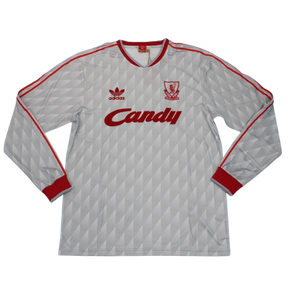 Camisa Liverpool Manga Longa Away 89/91 - Versão Retrô