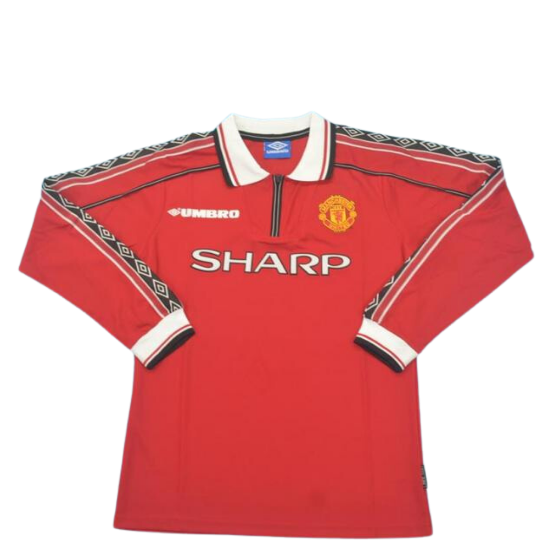 Camisa Manchester United Manga Longa 98/99 - Versão Retrô "Beckham" Nº 7