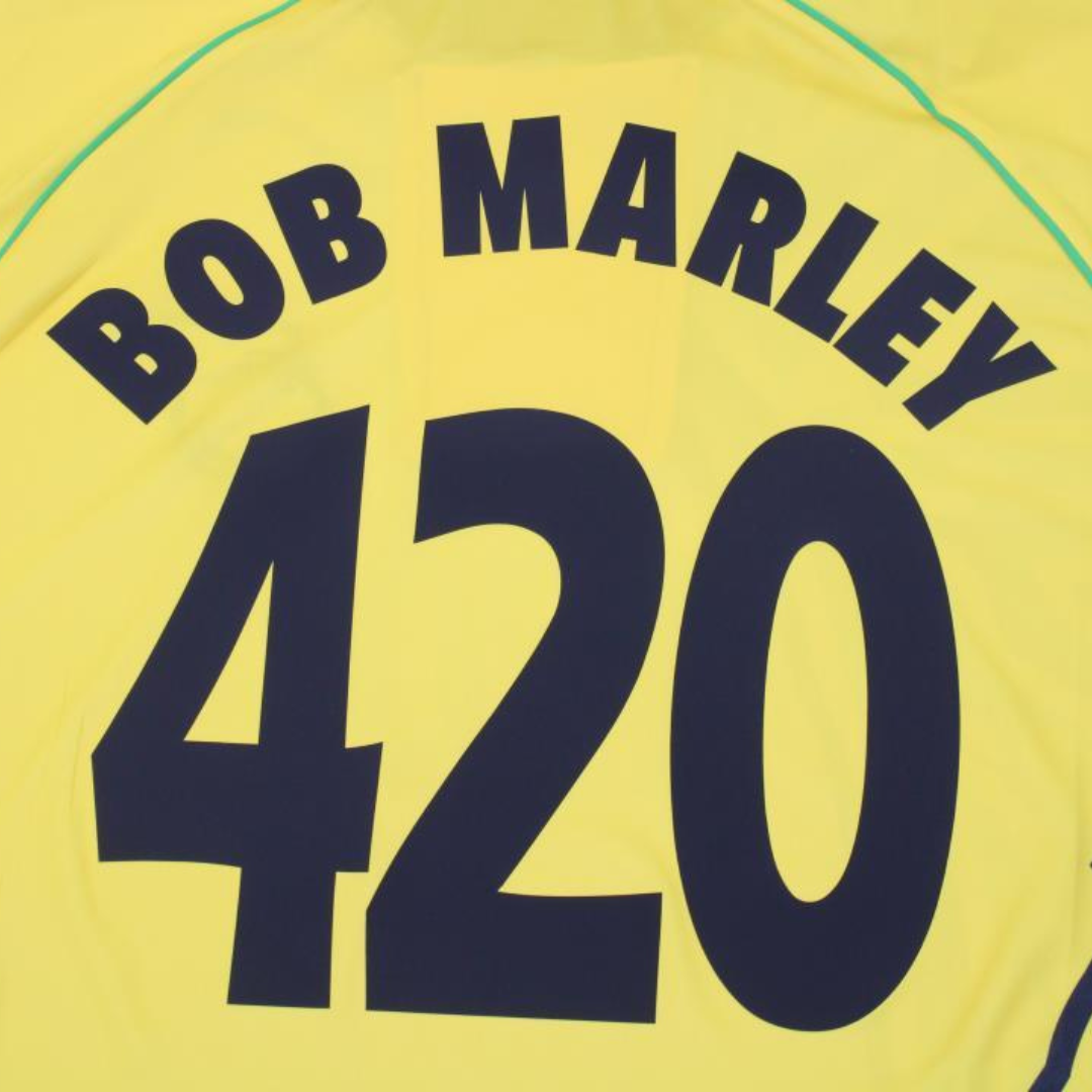 Camisa Jamaica 1998 Home - Versão Retrô "Bob Marley" N°420
