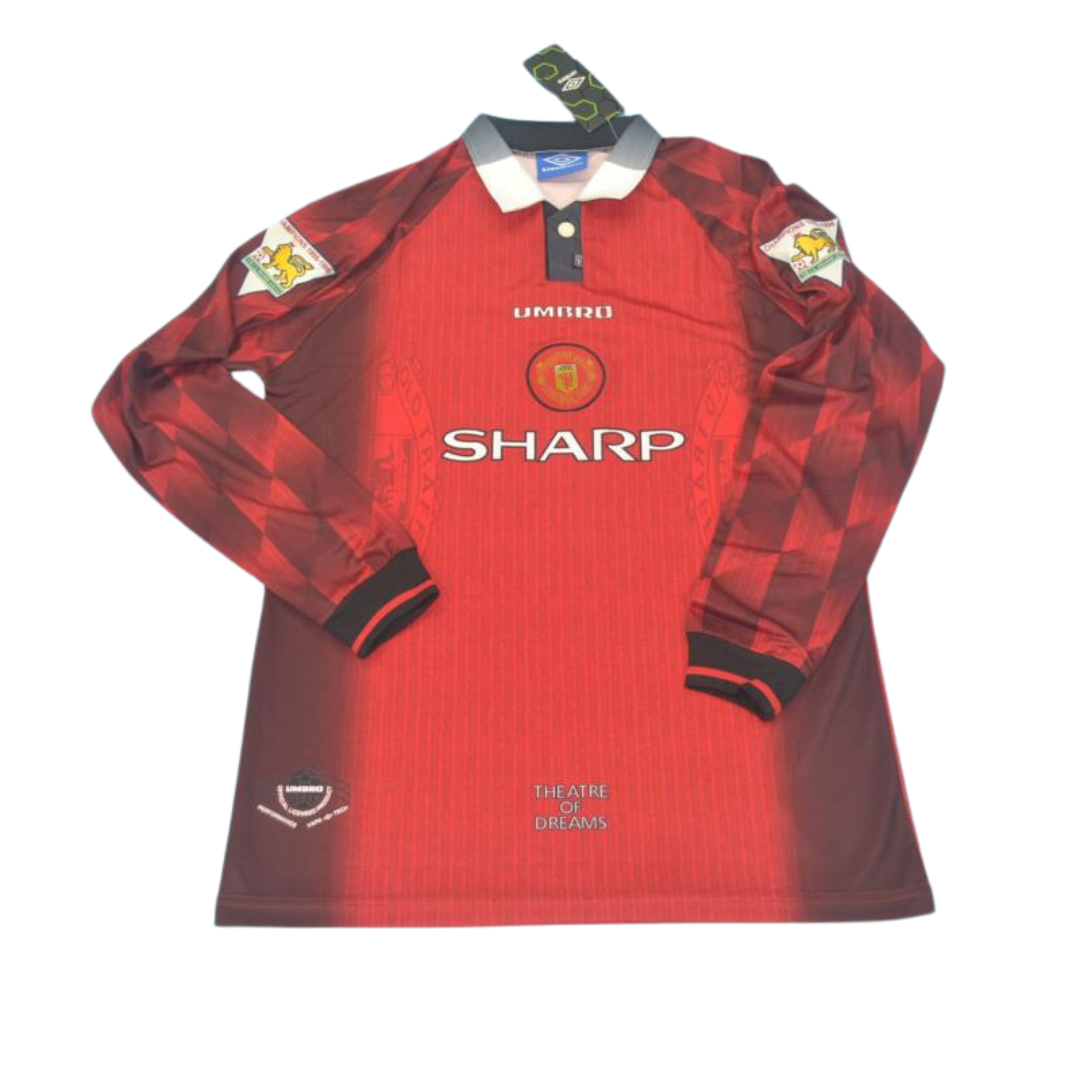 Camisa Manchester United Manga Longa 96/97 - Versão Retrô "Beckham" Nº 10