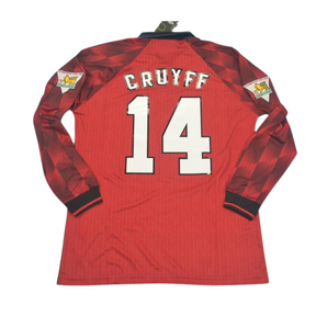 Camisa Manchester United Manga Longa 96/97 - Versão Retrô "Cruyff" Nº 14