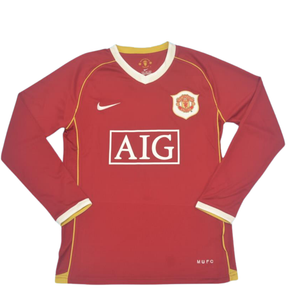 Camisa Manchester United Manga Longa 06/07 - Versão Retrô "Cristiano Ronaldo" Nº 7