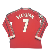 Camisa Manchester United Manga Longa 98/99 - Versão Retrô "Beckham" Nº 7