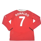Camisa Manchester United Manga Longa 04/06 - Versão Retrô "Cristiano Ronaldo" Nº 7