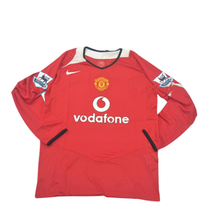 Camisa Manchester United Manga Longa 04/06 - Versão Retrô "V.Nistelrooy" Nº 10