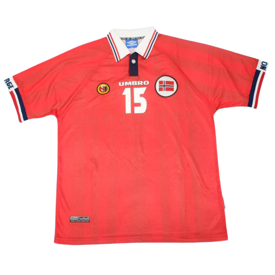 Camisa Noruega 98/99 Home - Versão Retrô "Haaland" N°15