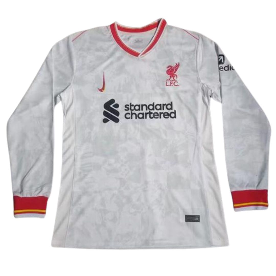 Camisa Liverpool Manga Longa Away 24/25 - Versão Retrô