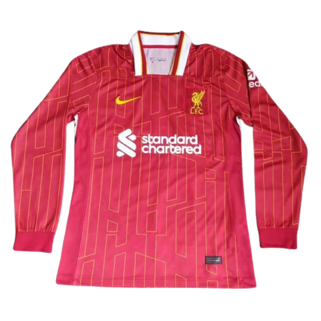 Camisa Liverpool Manga Longa Home 24/25 - Versão Retrô
