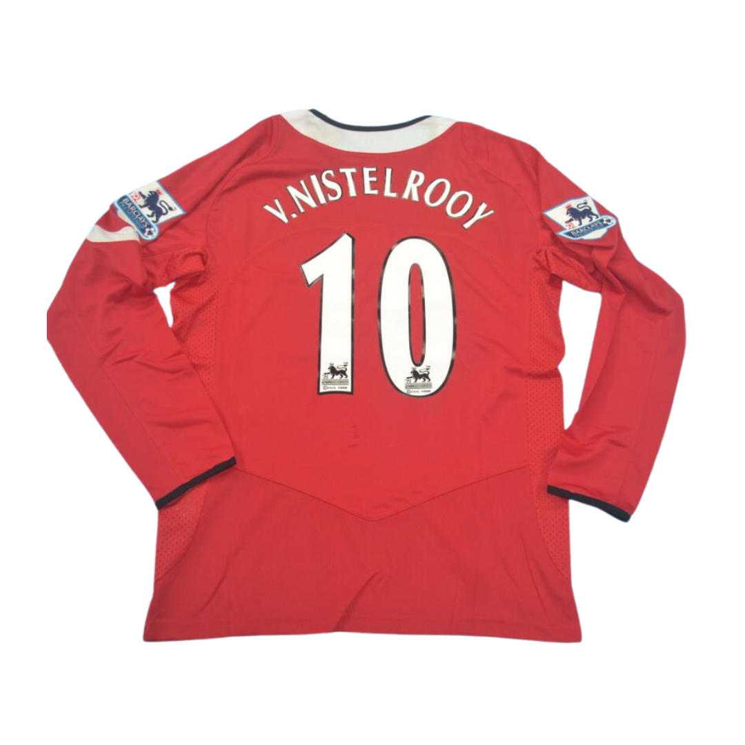 Camisa Manchester United Manga Longa 04/06 - Versão Retrô "V.Nistelrooy" Nº 10