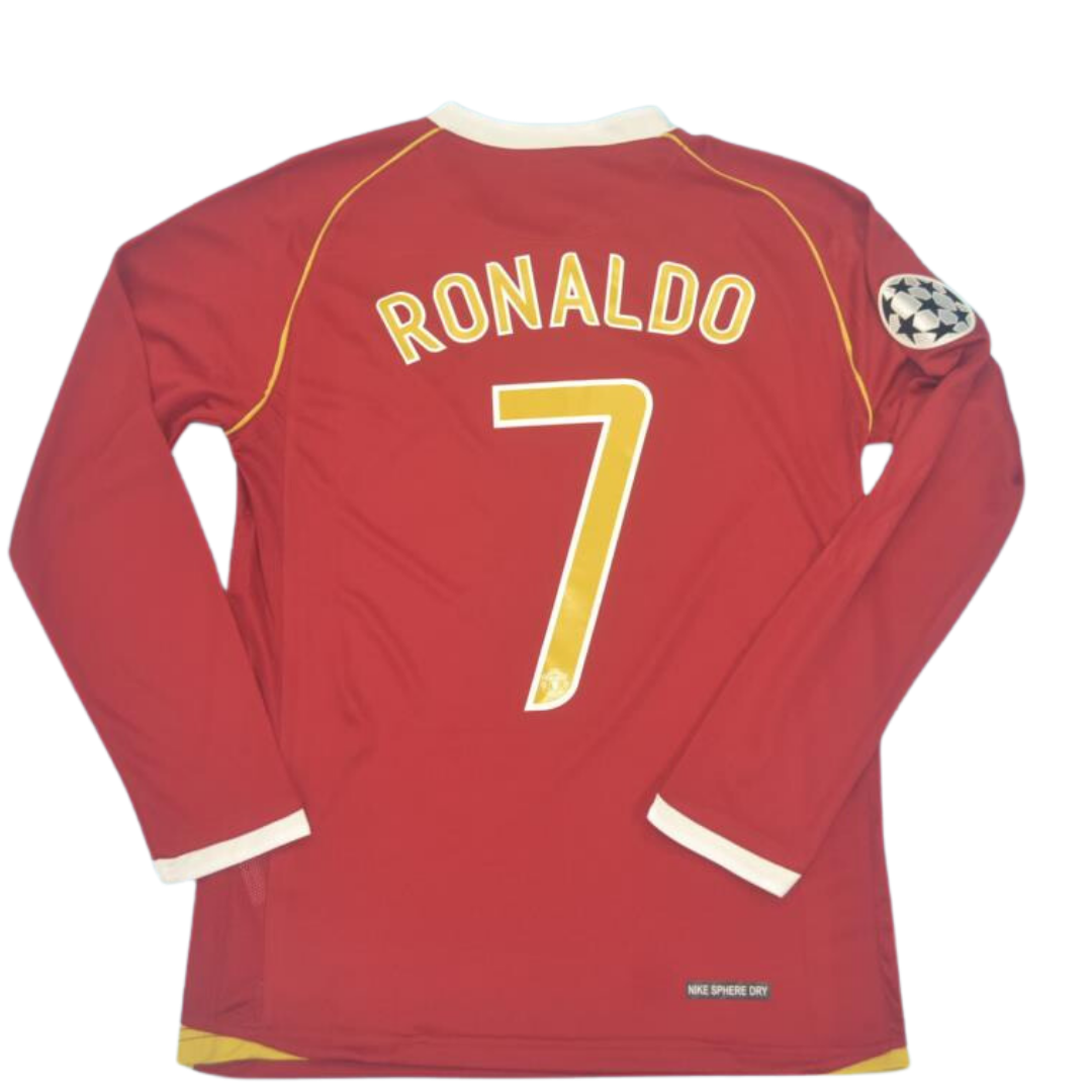 Camisa Manchester United Manga Longa 06/07 - Versão Retrô "Cristiano Ronaldo" Nº 7
