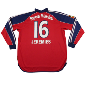 Camisa Bayern de Munique 99/00 Home Manga Longa - Versão Retrô "Jeremies" N°16