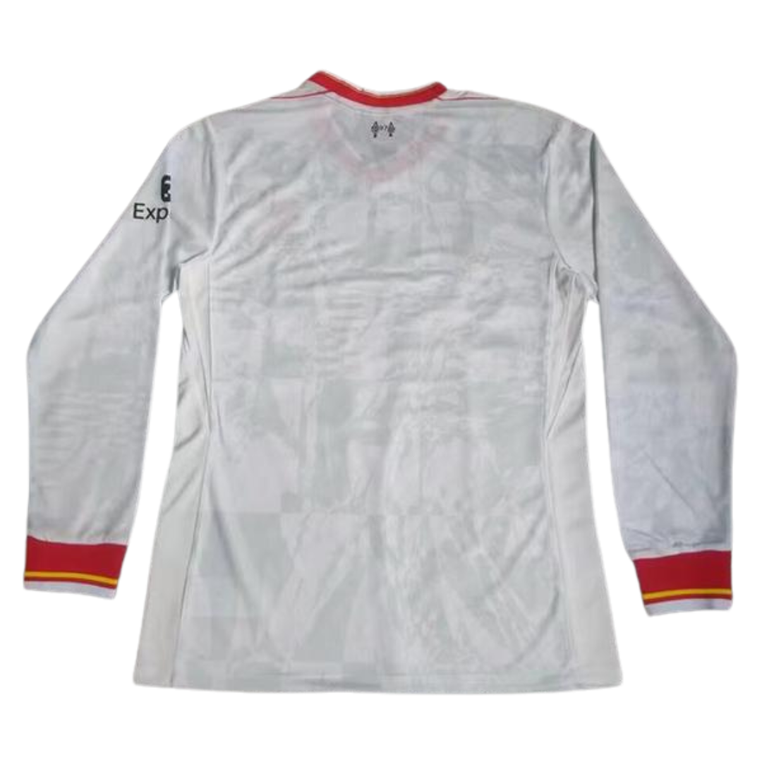 Camisa Liverpool Manga Longa Away 24/25 - Versão Retrô