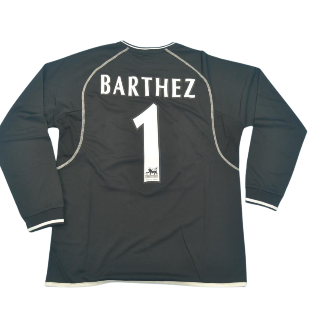 Camisa Manchester United Manga Longa 00/02 - Versão Retrô "Barthez" Nº 1