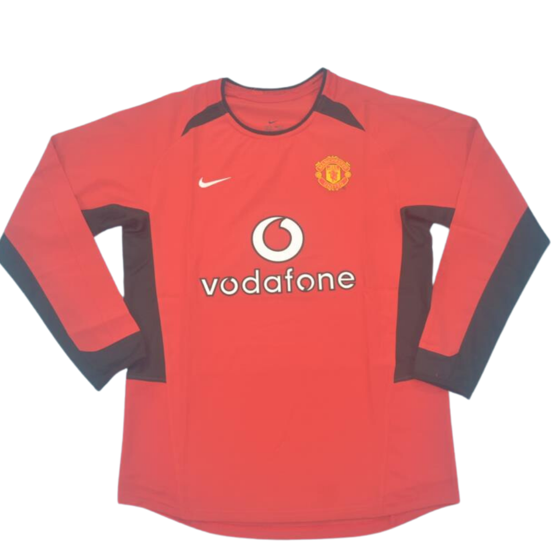 Camisa Manchester United Manga Longa 02/04 - Versão Retrô "Beckham" Nº 7