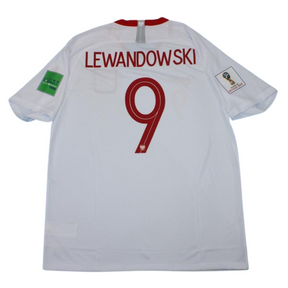 Camisa Polônia 2018 Home Copa do Mundo - Versão Retrô "Lewandowski" N°9