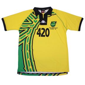 Camisa Jamaica 1998 Home - Versão Retrô "Bob Marley" N°420