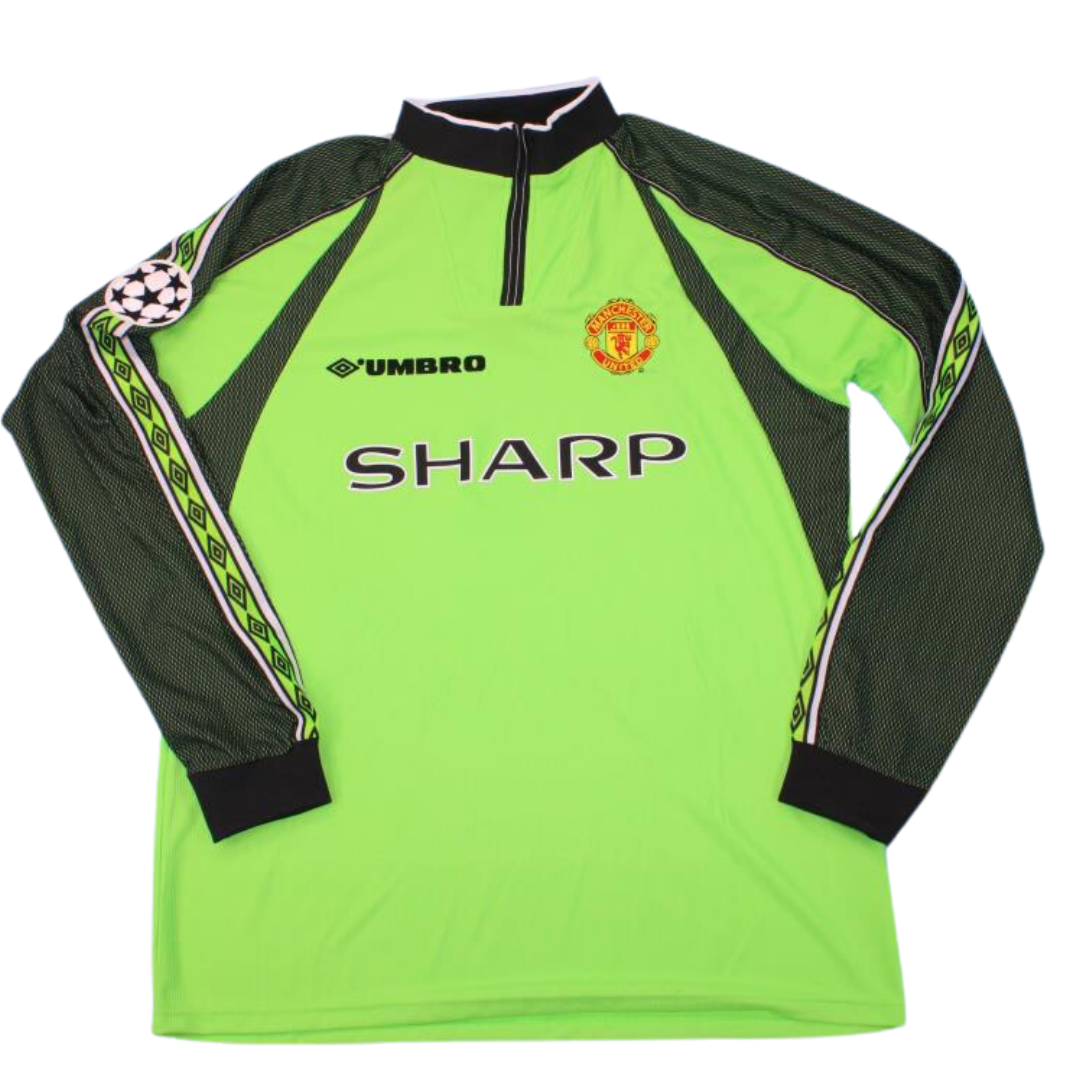 Camisa Manchester United Manga Longa 98/99 - Versão Retrô "Schmeichel" Nº 1