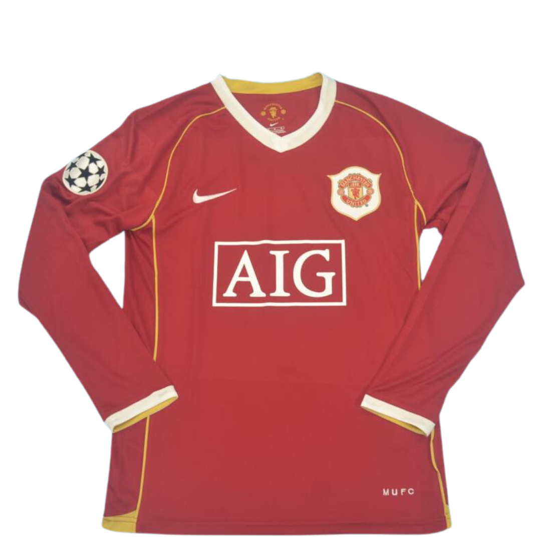 Camisa Manchester United Manga Longa 06/07 - Versão Retrô "Cristiano Ronaldo" Nº 7