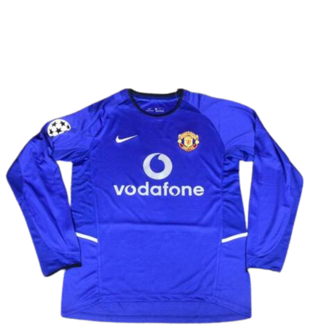 Camisa Manchester United Manga Longa 02/03 - Versão Retrô "Beckham" Nº 7
