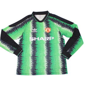 Camisa Manchester United Manga Longa 90/92 - Versão Retrô "Schmeichel" Nº 1