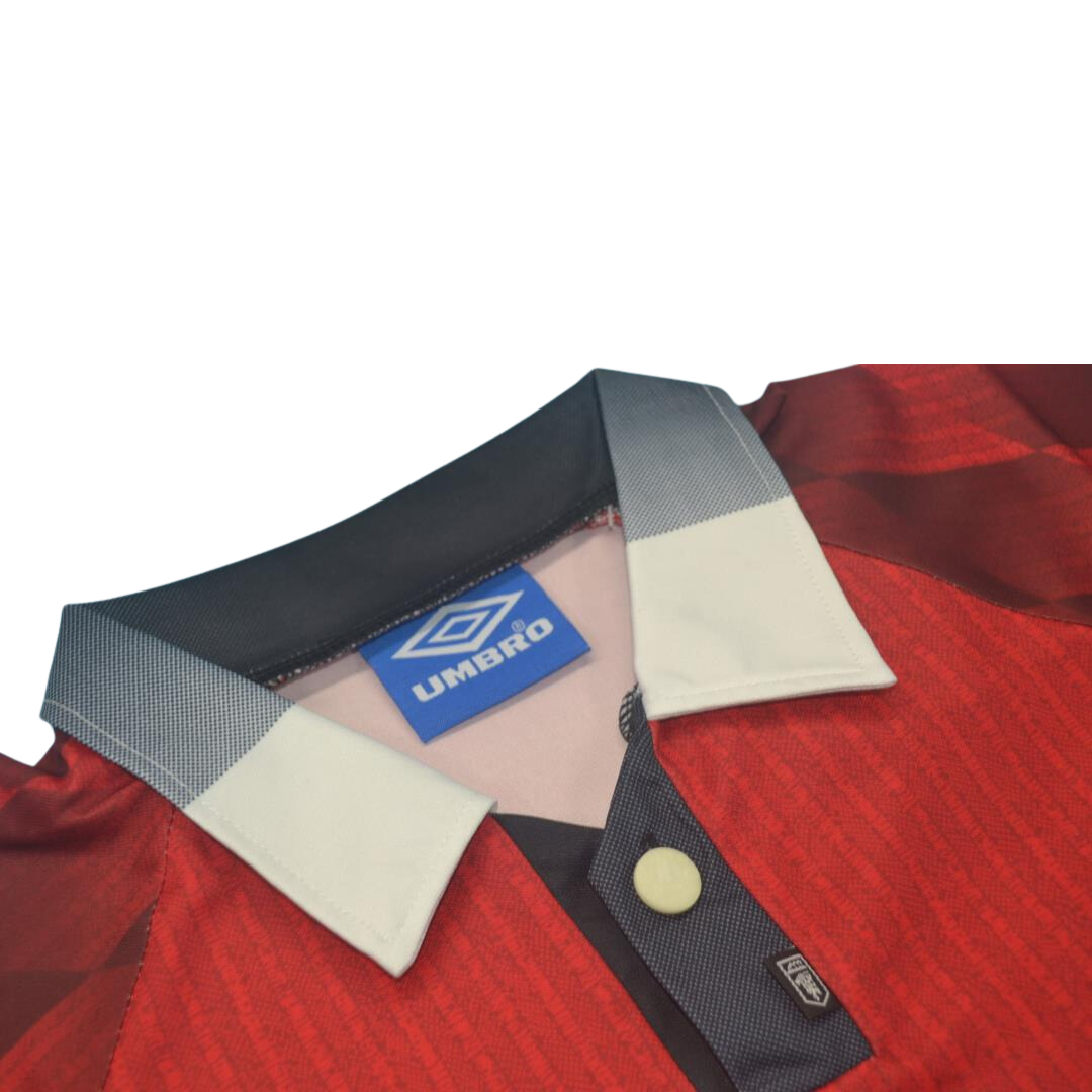 Camisa Manchester United Manga Longa 94/96 - Versão Retrô "Cantona" Nº 7