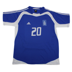 Camisa Grécia 2004 Away Eurocopa - Versão Retrô "Karagounis" N°20