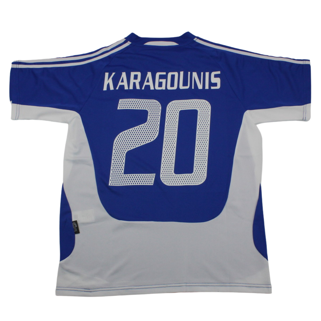 Camisa Grécia 2004 Away Eurocopa - Versão Retrô "Karagounis" N°20