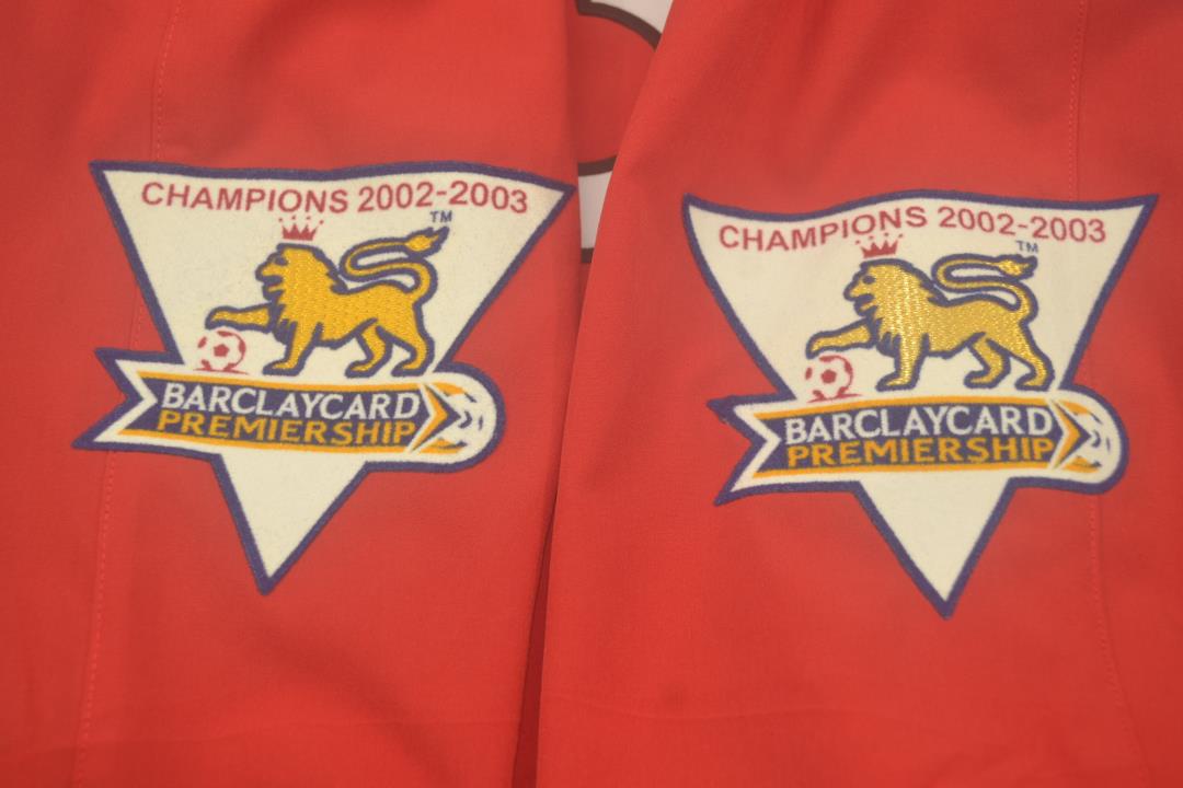 Camisa Manchester United Manga Longa 02/04 - Versão Retrô "Beckham" Nº 7