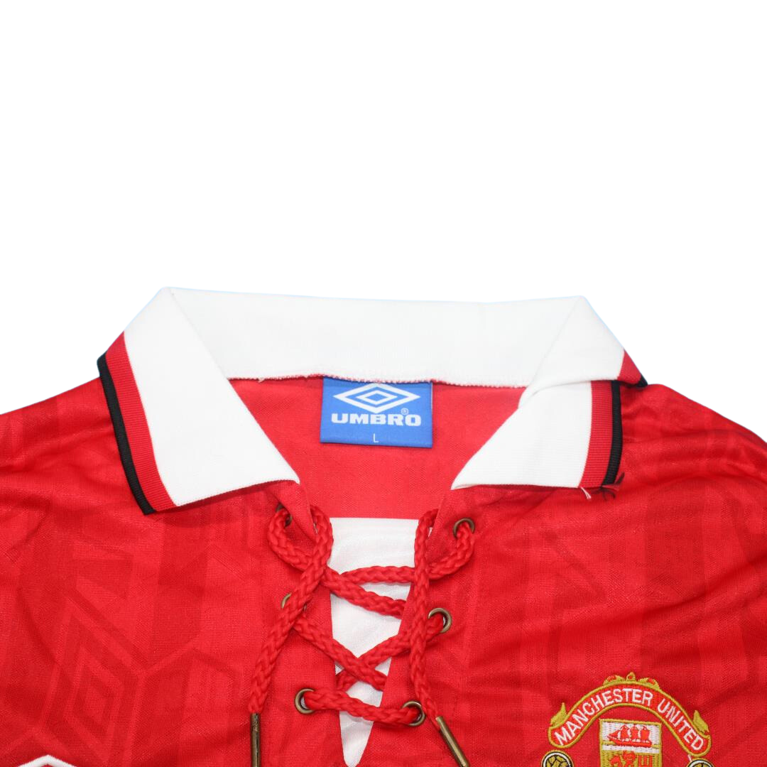 Camisa Manchester United Manga Longa 92/94 - Versão Retrô "Beckham" Nº 28