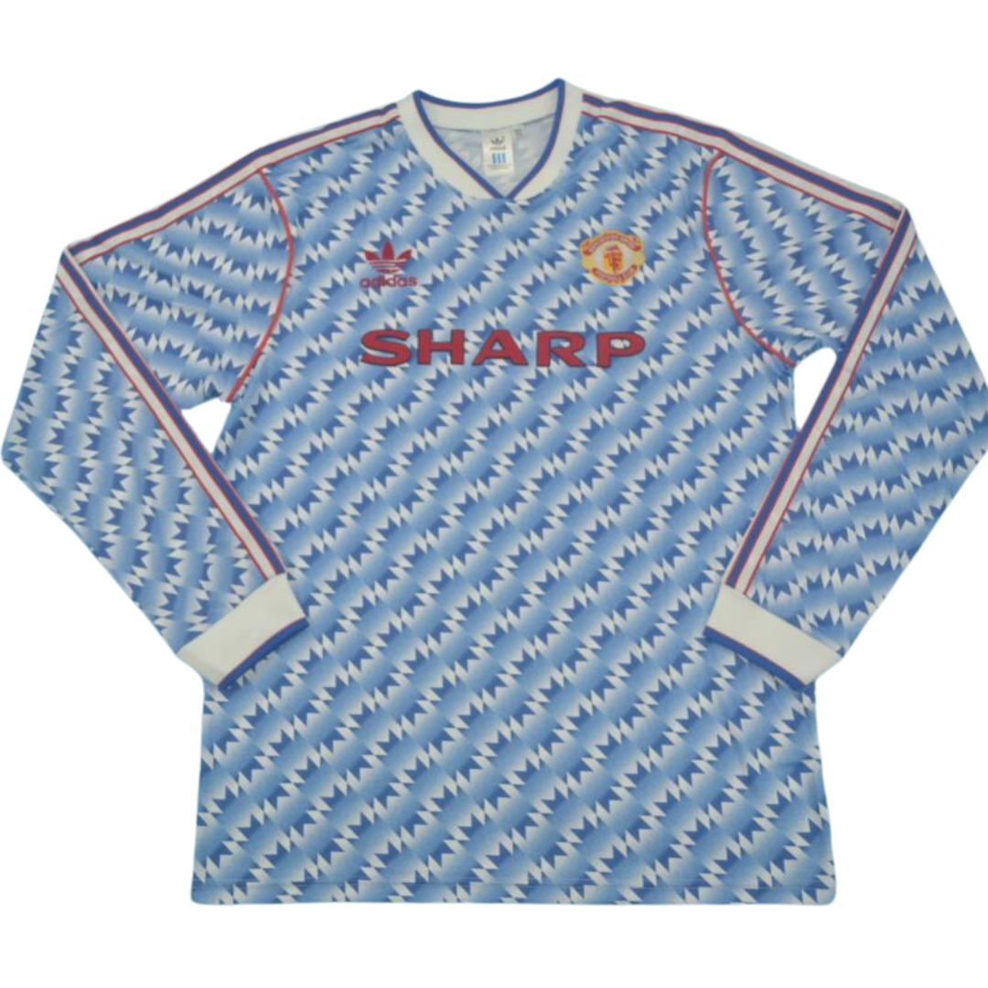 Camisa Manchester United Manga Longa Away 90/92 - Versão Retrô "Cantona" Nº 7