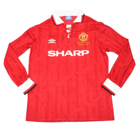 Camisa Manchester United Manga Longa 92/94 - Versão Retrô "Beckham" Nº 28