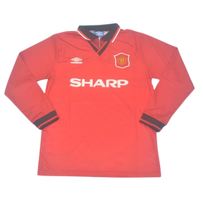 Camisa Manchester United Manga Longa 94/96 - Versão Retrô "Cantona" Nº 7