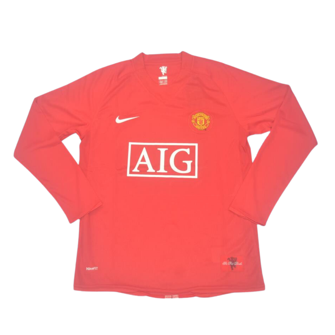 Camisa Manchester United Manga Longa 07/08 - Versão Retrô "Cristiano Ronaldo" Nº 7
