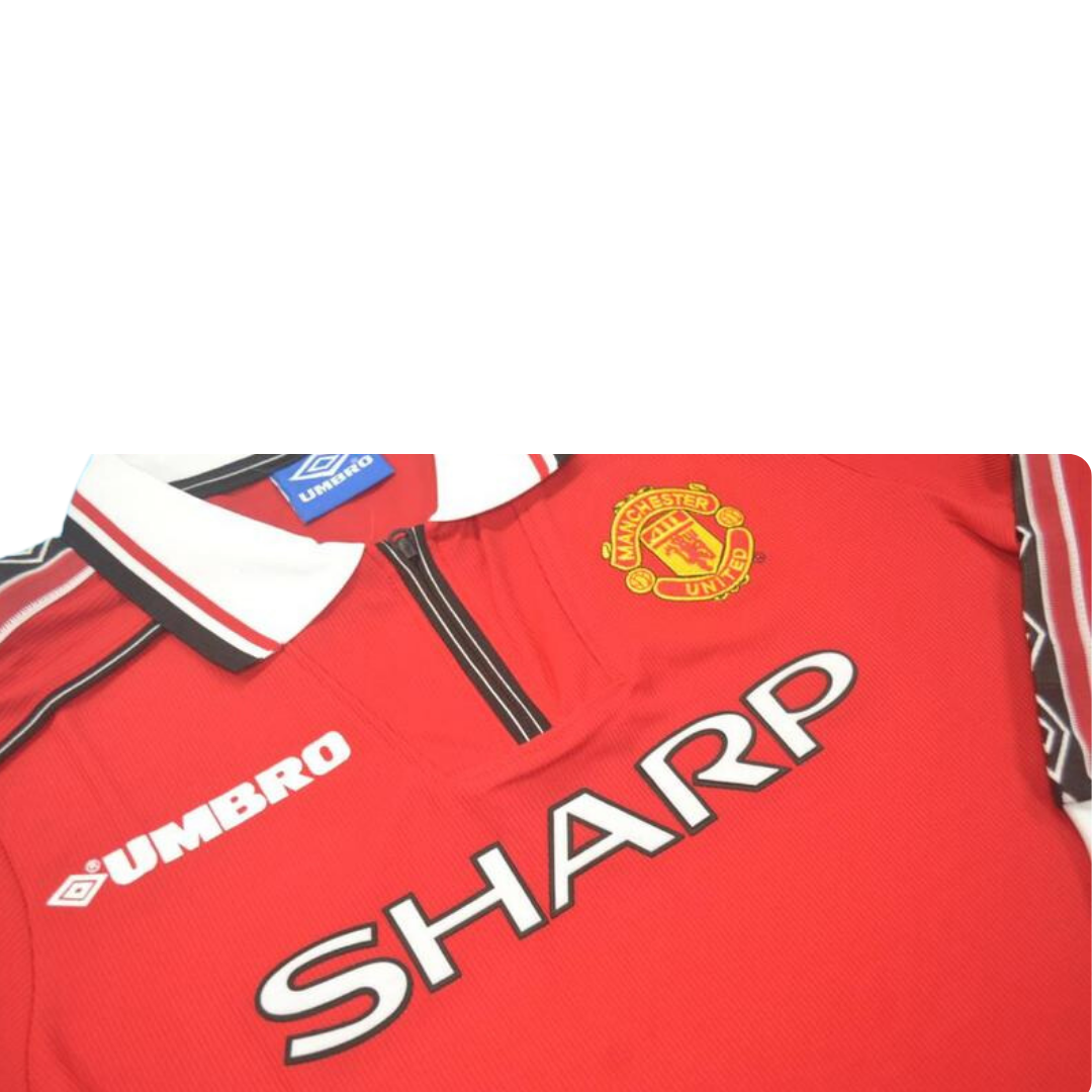Camisa Manchester United Manga Longa 98/99 - Versão Retrô "Beckham" Nº 7
