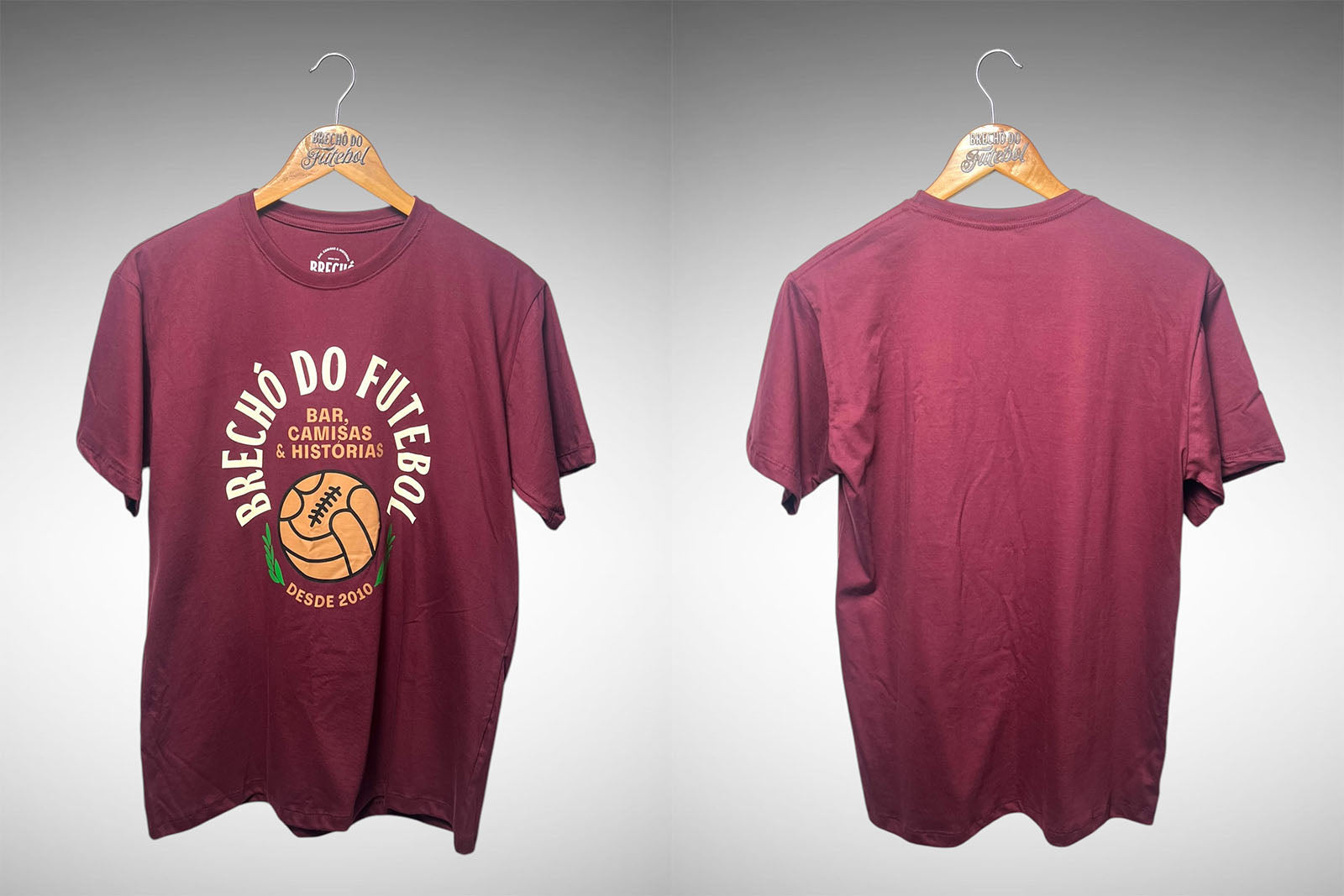 Camisa da Firma - Brechó do Futebol (Vinho, Logo 2)