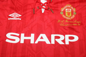 Camisa Manchester United Manga Longa 92/94 - Versão Retrô "Beckham" Nº 28