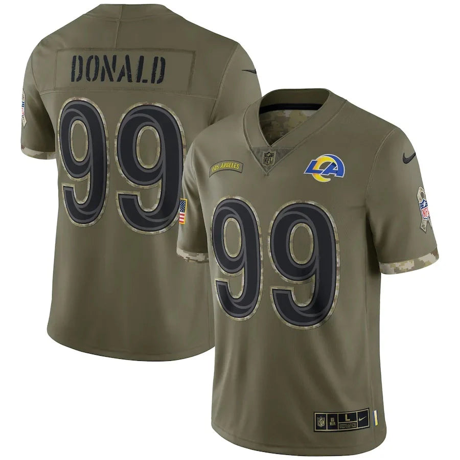 Camisa NFL Los Angeles Rams Vapor Limited Jersey Azul Salute To Service 2022