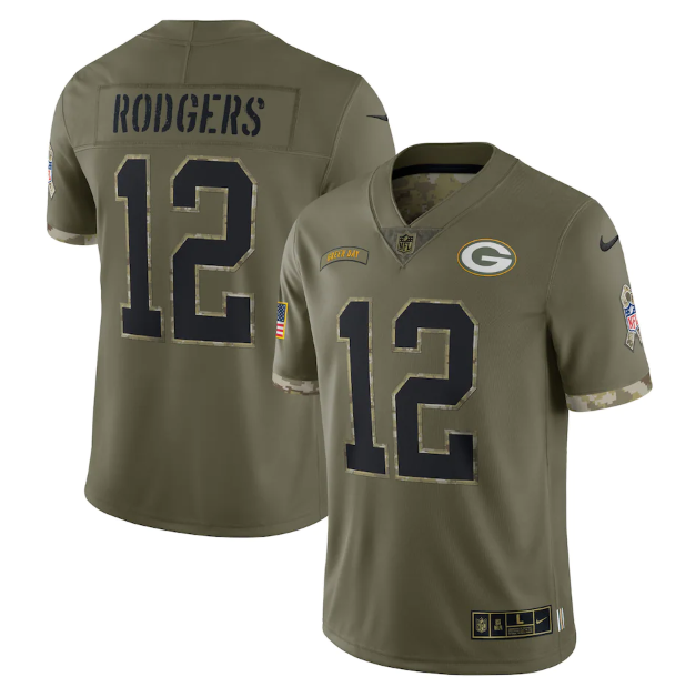 Camisa NFL Green Bay Packer Vapor Limited Jersey Salute To Service 2022